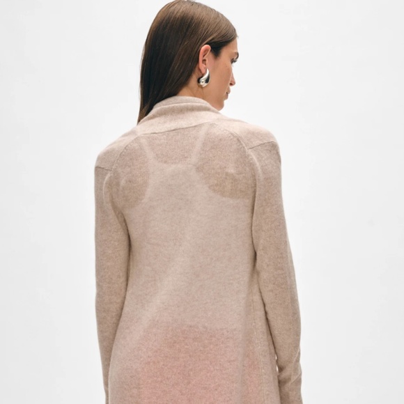 WHITE + WARREN Essential Cashmere Trapeze Cardigan *LIKE NEW* Size Sm $335 - Picture 5 of 15